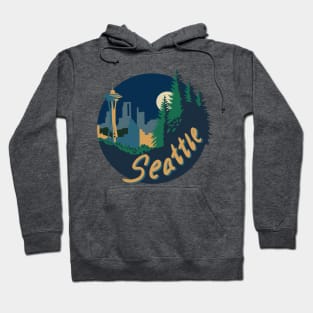 Seattle Overlook - Night Hoodie